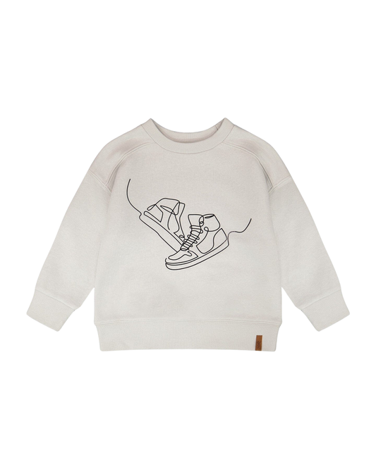 DEUX PAR DEUX - BB - FRENCH TERRY SWEATSHIRT - GLACIER GRAY