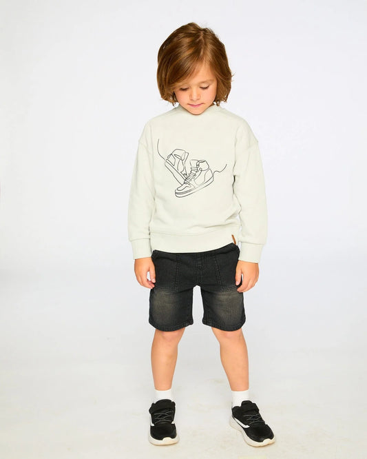 DEUX PAR DEUX - BB - FRENCH TERRY SWEATSHIRT - GLACIER GRAY
