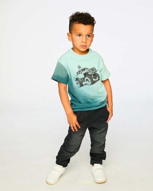 DEUX PAR DEUX - BB - FRENCH TERRY DENIM JOGGER - BLACK DENIM