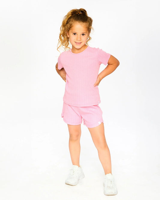 DEUX PAR DEUX - BG - CRINKLE JERSEY SHORTS - BEGONIA PINK