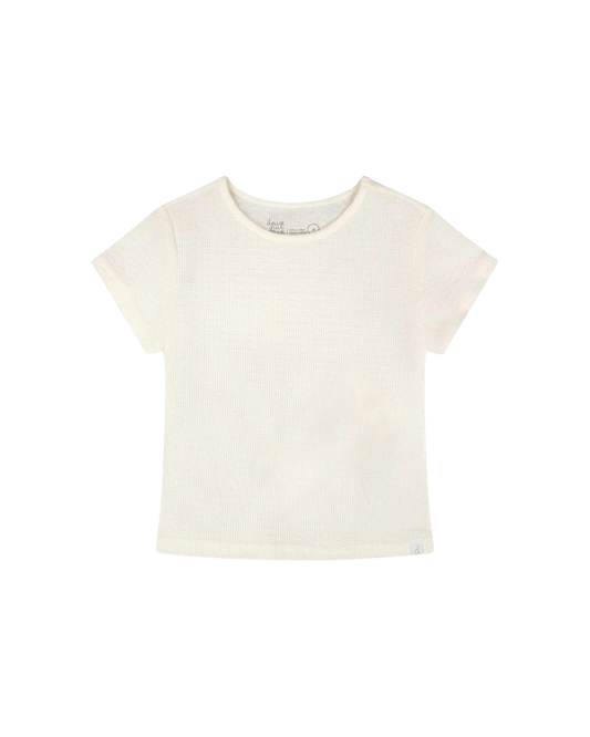 DEUX PAR DEUX - BG - CRINKLE JERSEY T-SHIRT - OFF WHITE