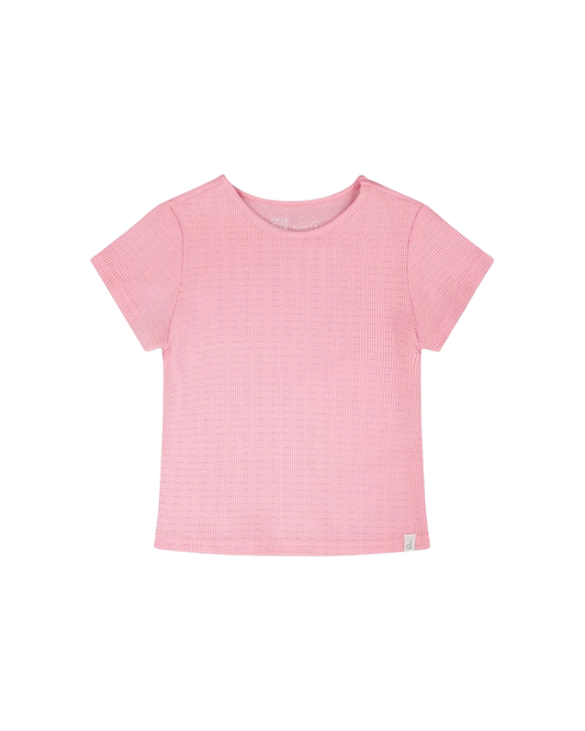 DEUX PAR DEUX - TG - CRINKLE JERSEY T-SHIRT - BEGONIA PINK