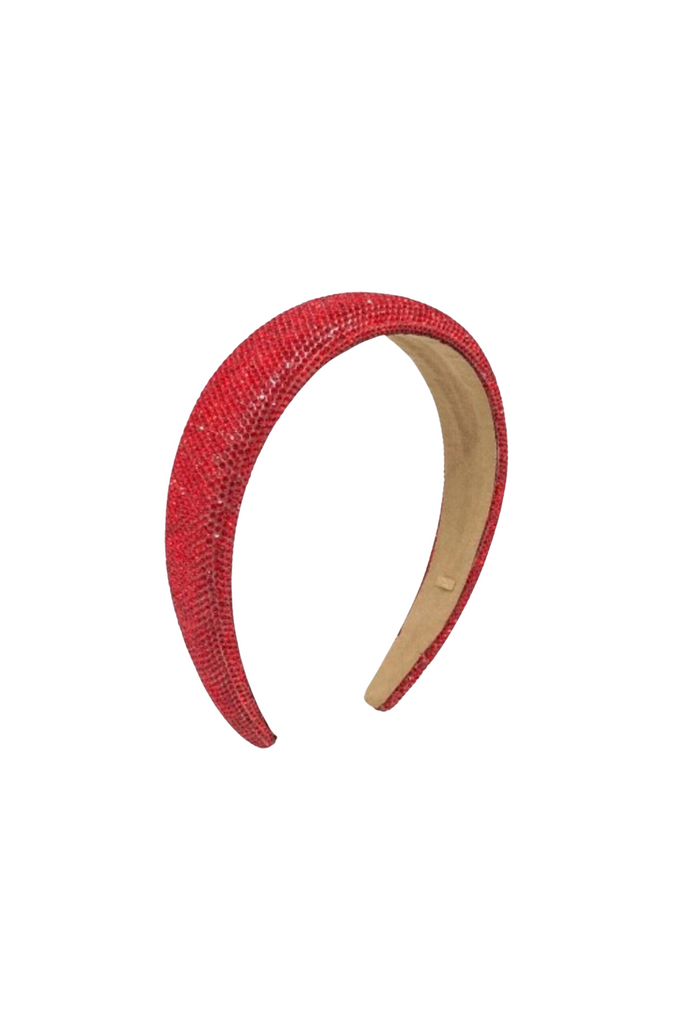Fully Crystalized Headband - Red