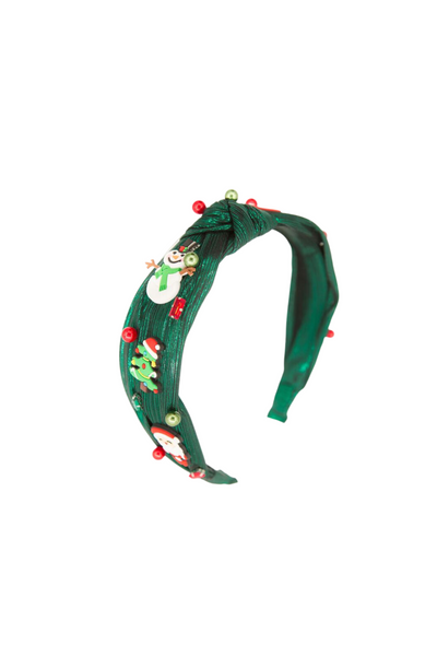 Green Jewel Christmas Charm Headband