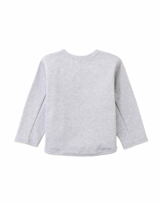 GINGERSNAPS - BBY - GIANNI TEE WITH DOG DETAILS - GRAY