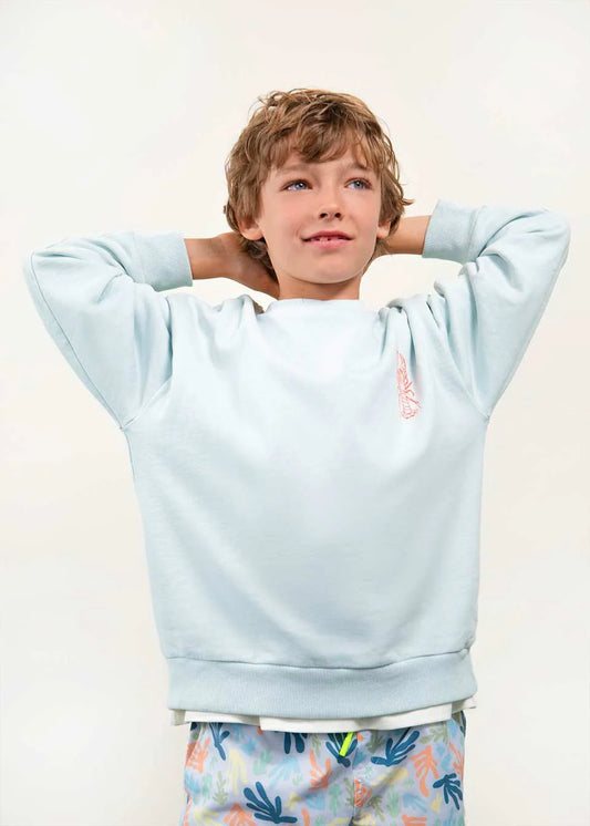 MAYORAL - TB - LOBSTER FRIDAY SWEATSHIRT - SKY BLUE
