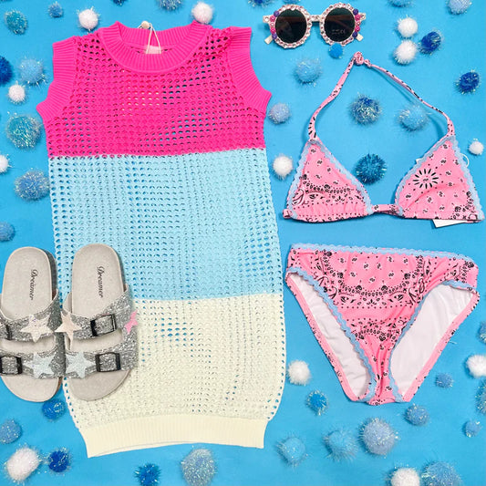 MINI DREAMERS - BG - CLEO BANDANA TWO PIECE BIKINI - PINK