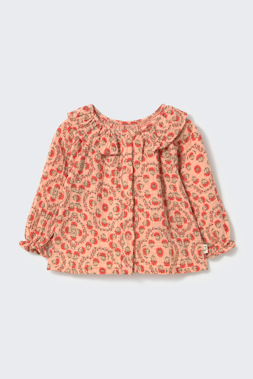 COZMO - BBY - TEXTURED FLORAL PRINT BLOUSE - PETAL