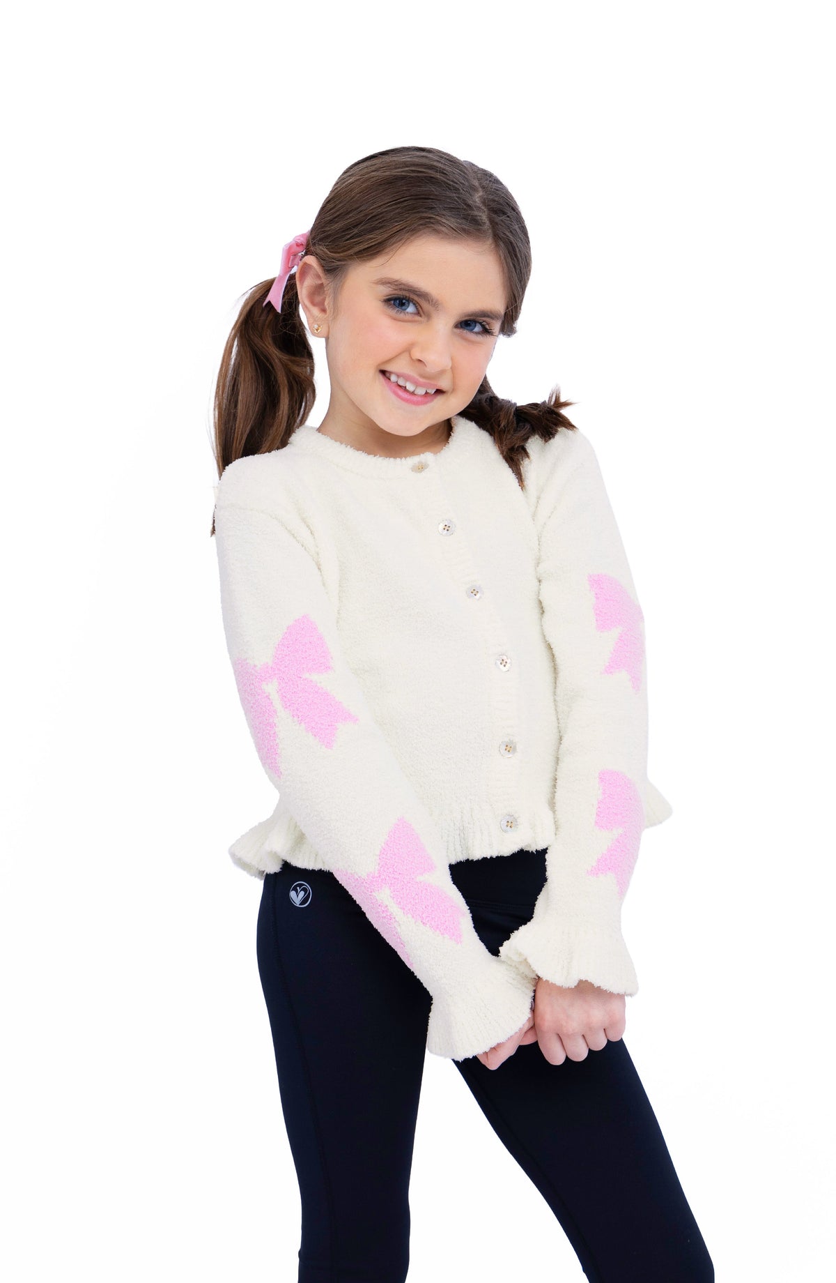 LIMEAPPLE - BG - BOW APPLIQUE SWEATER - CREAM