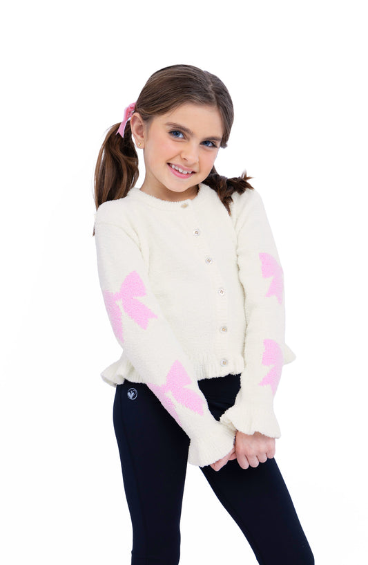 LIMEAPPLE - BG - BOW APPLIQUE SWEATER - CREAM