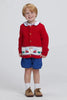 Little English - Train Intarsia Cardigan