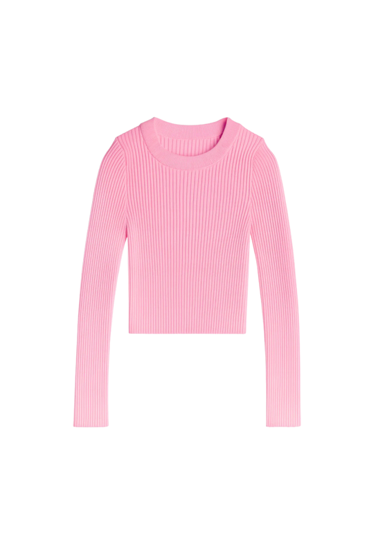 Katie J - BG - Jeannie Rib Knit Sweater - Baby Pink