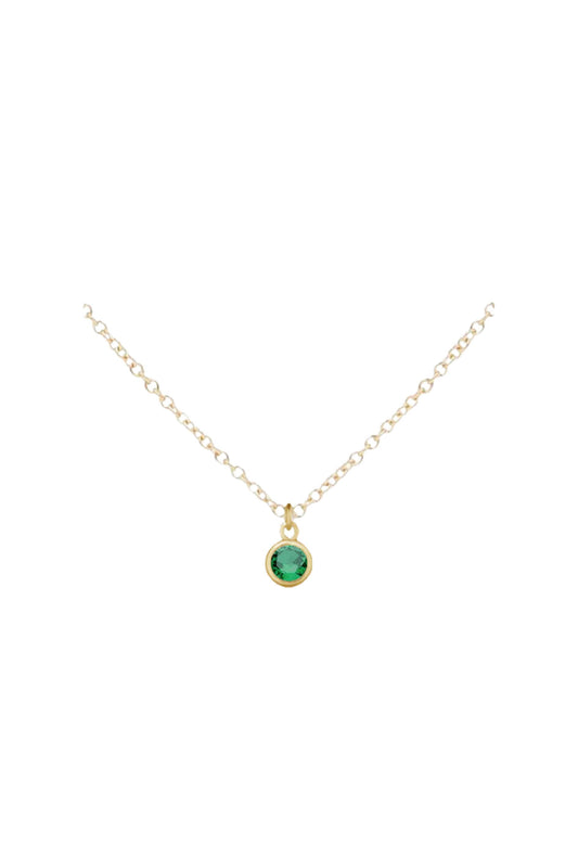 Gold Birthstone Necklace - May