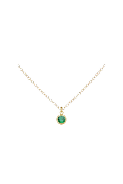Gold Birthstone Necklace - May