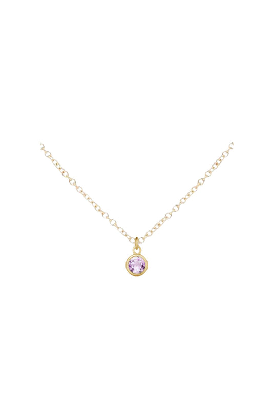Gold Birthstone Necklace - June