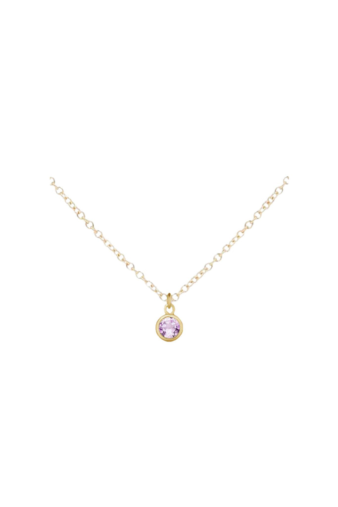 Gold Birthstone Necklace - June