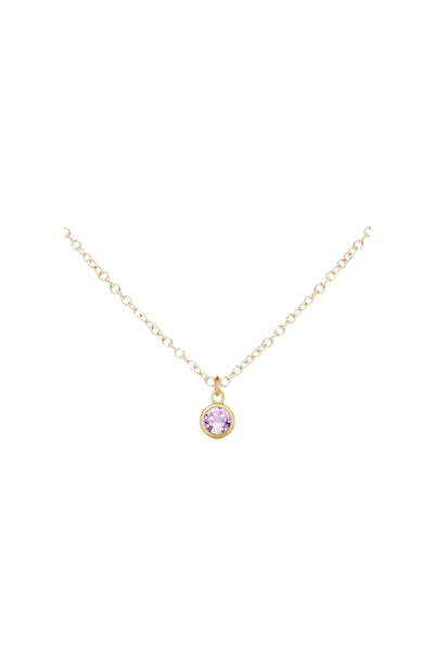 Gold Birthstone Necklace - June