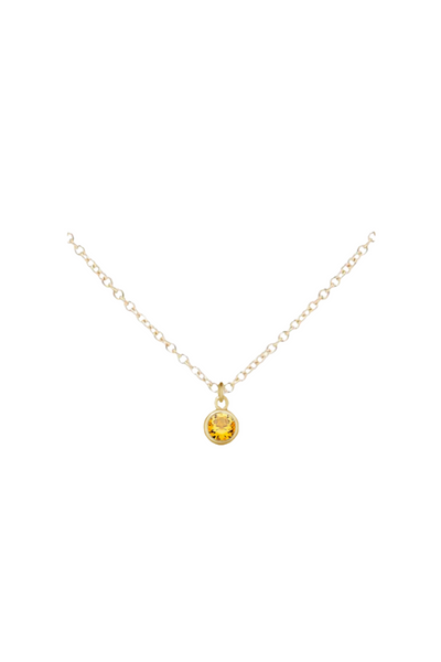 Gold Birthstone Necklace - November