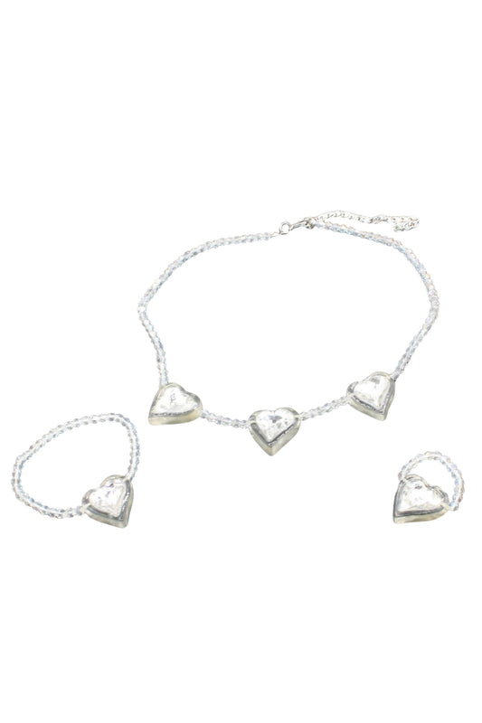 Bari Lynn - 3 Piece Heart Set - Clear