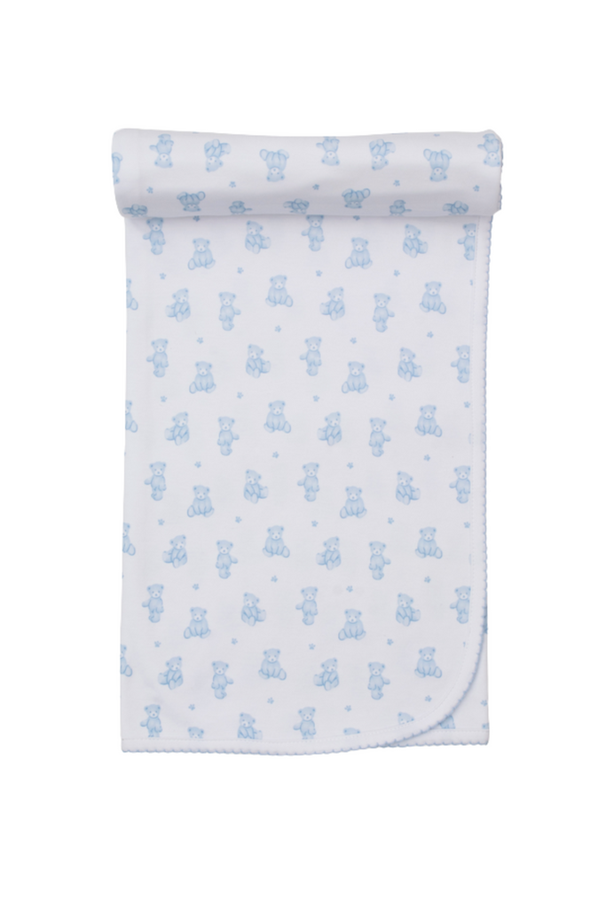 Kissy Kissy - Blue Teddy Bear Time Blanket