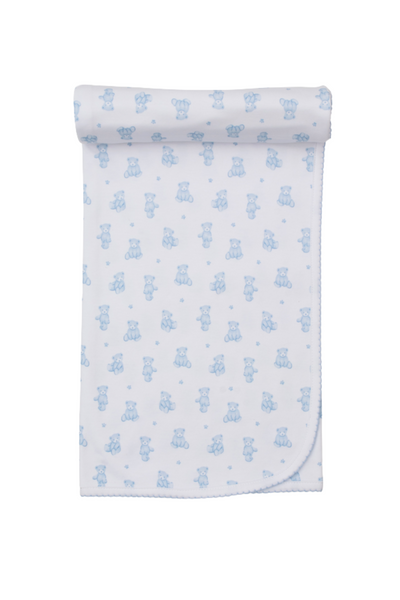 Kissy Kissy - Blue Teddy Bear Time Blanket