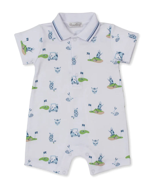 KISSY KISSY - BBY - SHORT PLAYSUIT PRT - GOLF CHAMPIONSHIP - MULTI BLUE