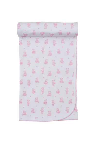 Kissy Kissy - Pink Teddy Bear Time Blanket