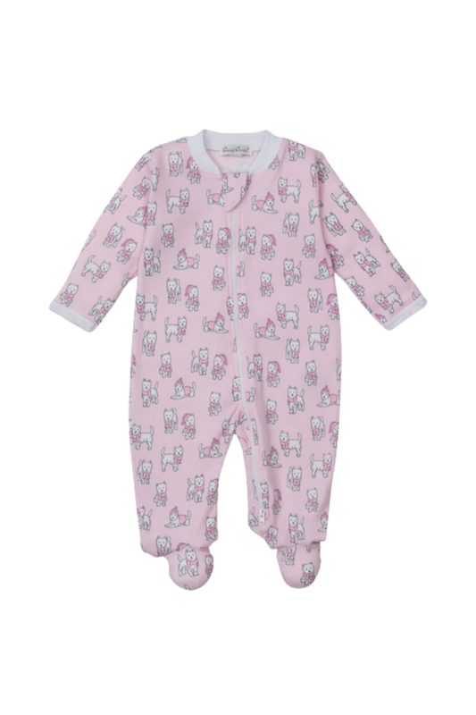 KISSY KISSY - BBY - PACK OF PUPS ZIP FOOTIE - PINK