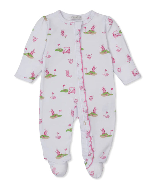 KISSY KISSY - BBY - FOOTIE W/ ZIP PRT - GOLF CHAMPIONSHIP - MULTI PINK