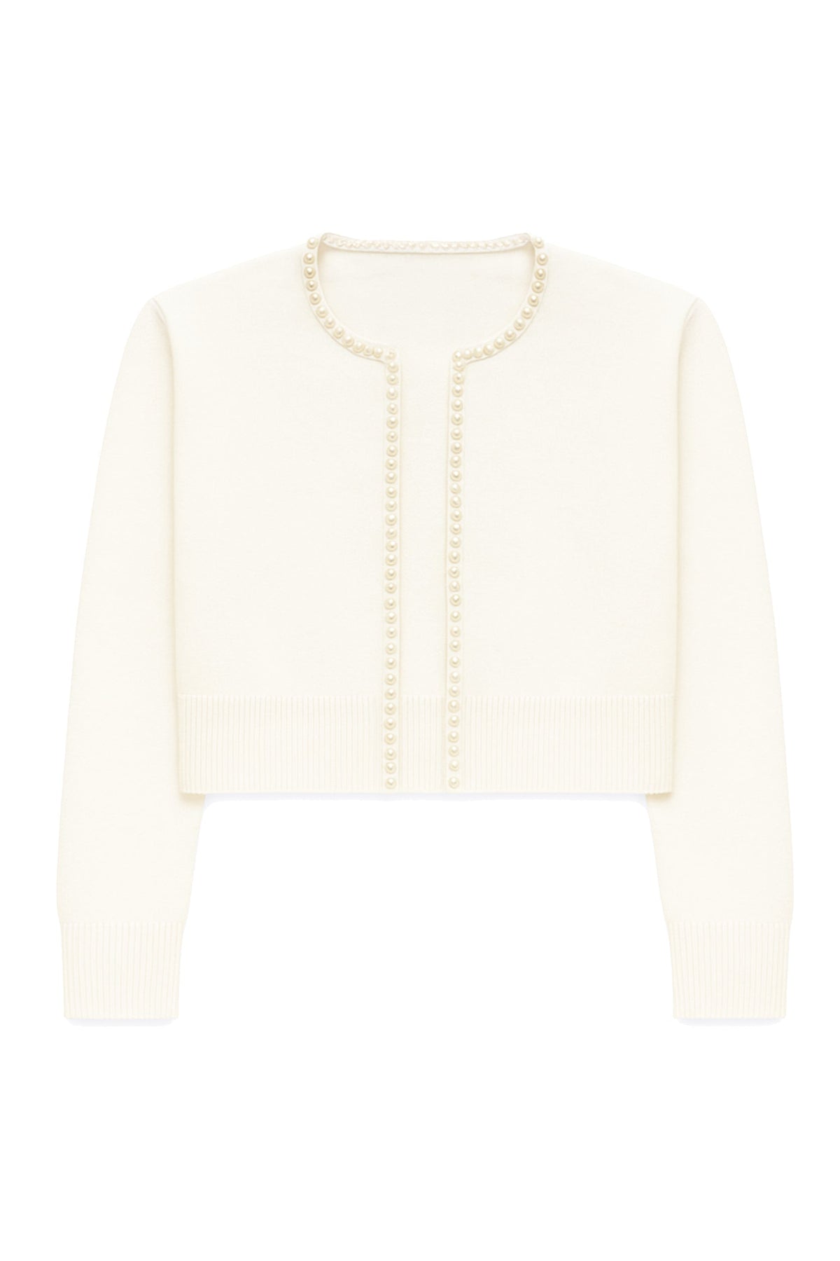 KATIE J NYC KITTY HEM SWEATER PEARLS CREAM