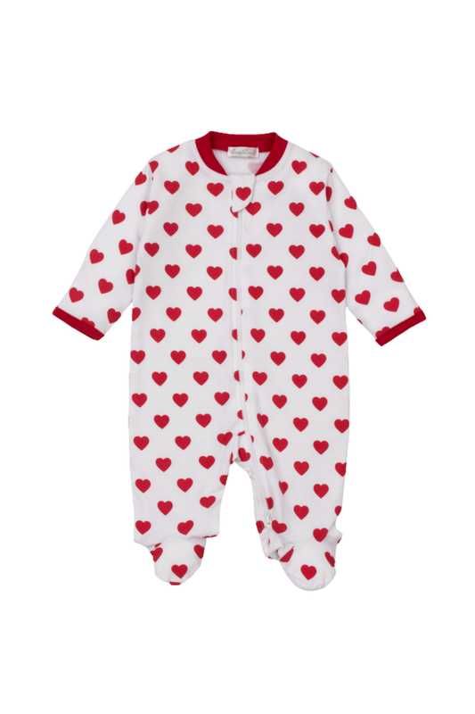 Kissy Kissy - BBY - Be My Valentine Footie w/Zipper - RED