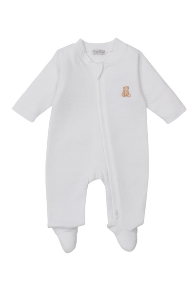 Kissy Kissy - White Teddy Bear Time Footie