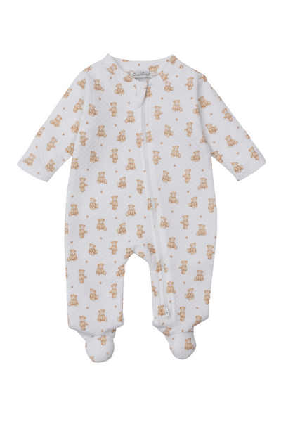 Kissy Kissy - Brown Jacquard Teddy Bear Time PRT Footie