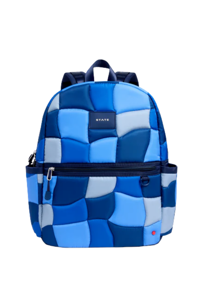 State Bags - Kane Backpack Blue Puffer Check
