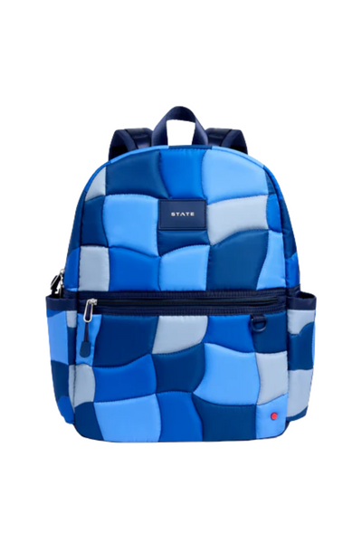 State Bags - Kane Backpack Blue Puffer Check