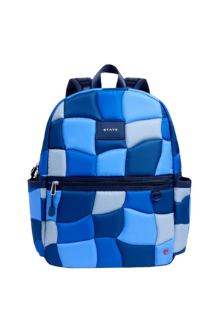 State Bags - Kane Backpack Blue Puffer Check