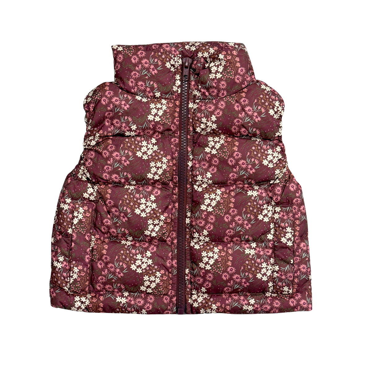 BABYSPROUTS - TG - PUFFER VEST - CLUSTER GARDEN FLORAL