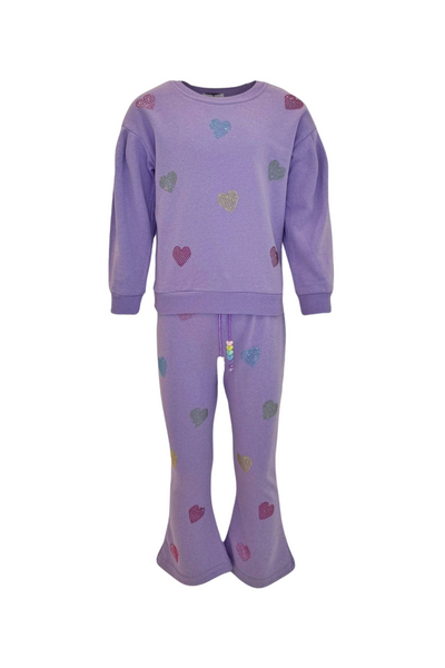 Lola And The Boys - Lavender Crystal Hearts Set
