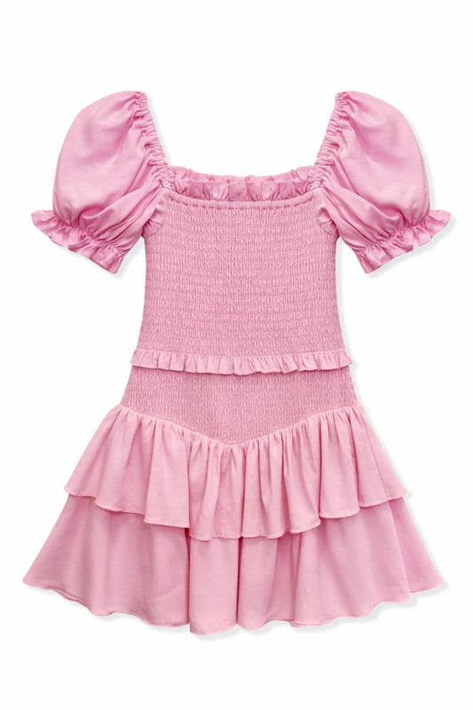 KATIE J - BG - TWEEN LAINEY SOLID DRESS - PINK