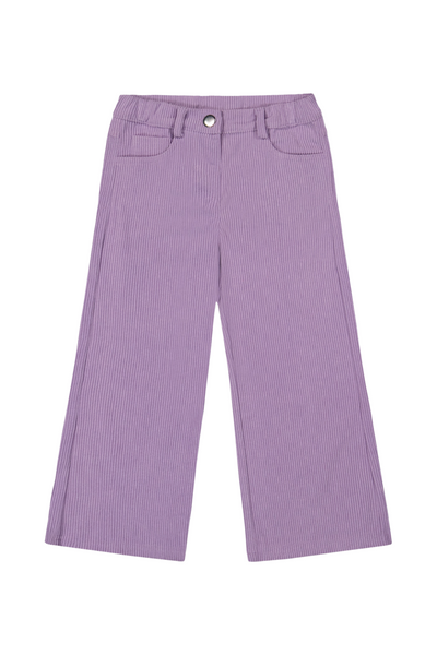 Deux Par Deux - Lavender Stretch Corduroy Wide Leg Pant