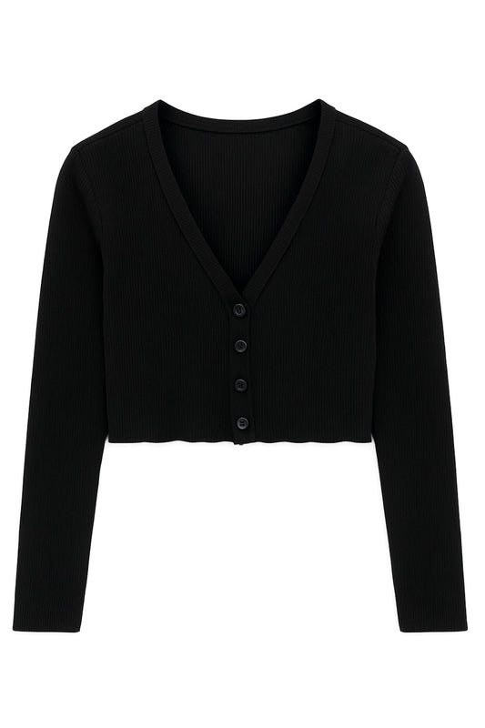 KATIE J NYC LIVI LS CARDIGAN BLACK