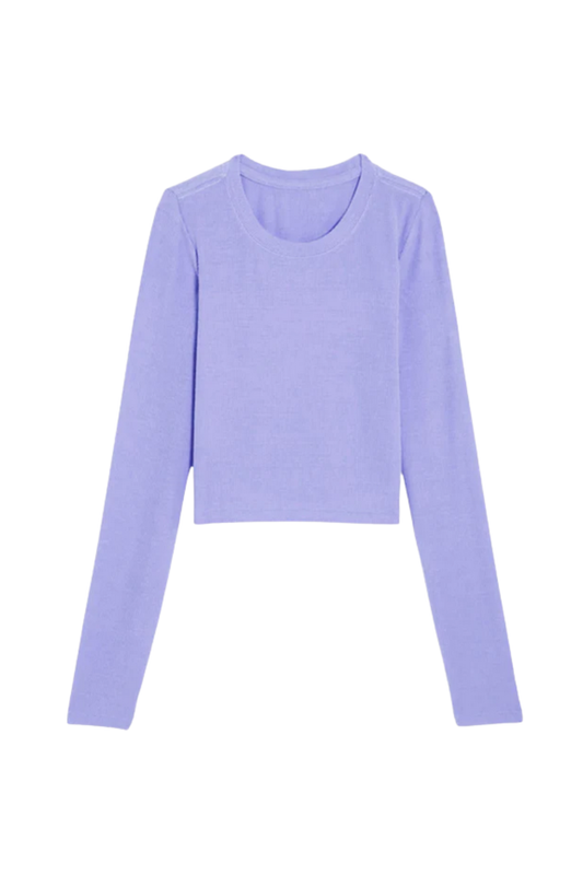 Katie J - BG - Livi Solid Ribbed Long Sleeve - Lavender