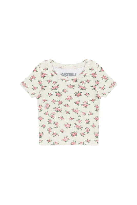 Katie J - BG - Livi Ribbed Tee - Roses