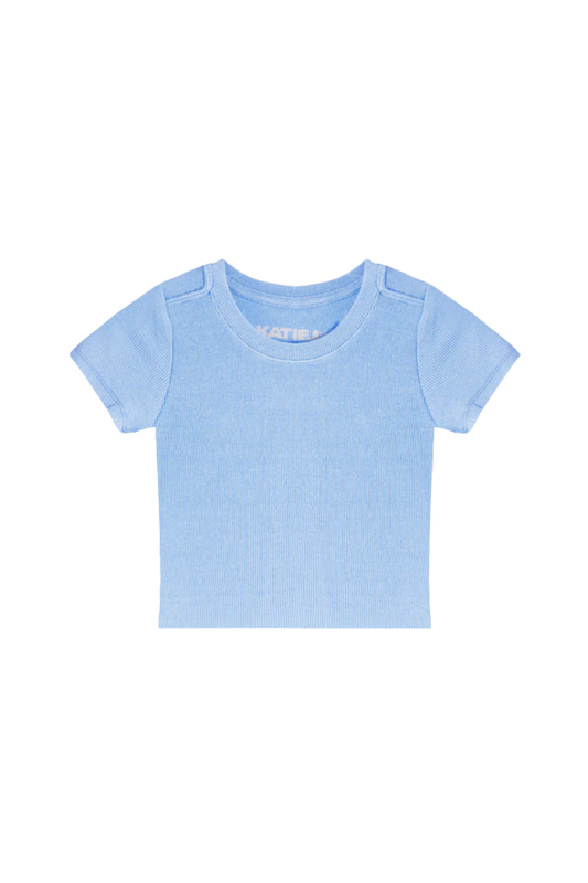 Katie J - BG - Livi Ribbed Tee - Baby Blue