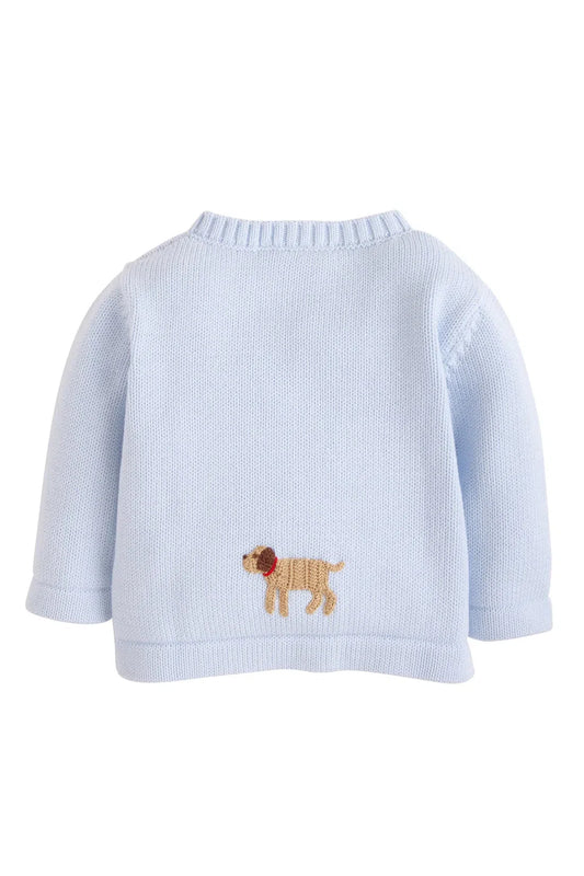 LITTLE ENGLISH - BBY - BOY LAB CROCHET CARDIGAN SWEATER