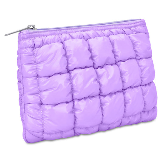 ISCREAM - ACC - LAVENDER SHINY PUFFER POUCH