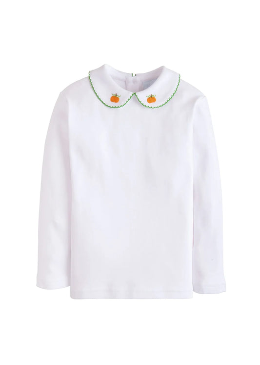 LITTLE ENGLISH - BBY - PUMPKIN LONG SLEEVE PINPOINT SHIRT