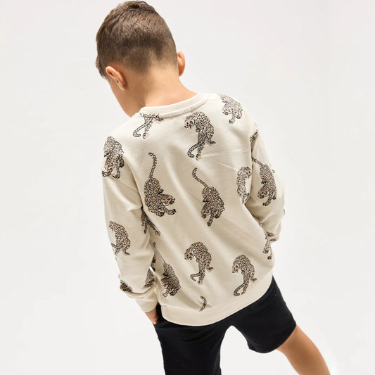 MILES THE LABEL - TB - L/S CREW NECK SWEATSHIRT KNIT - BEIGE