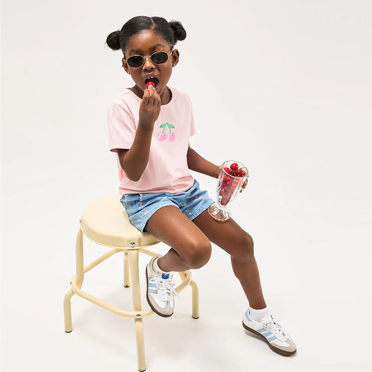MILES THE LABEL - BG - S/S TOP KNIT - LT. PINK