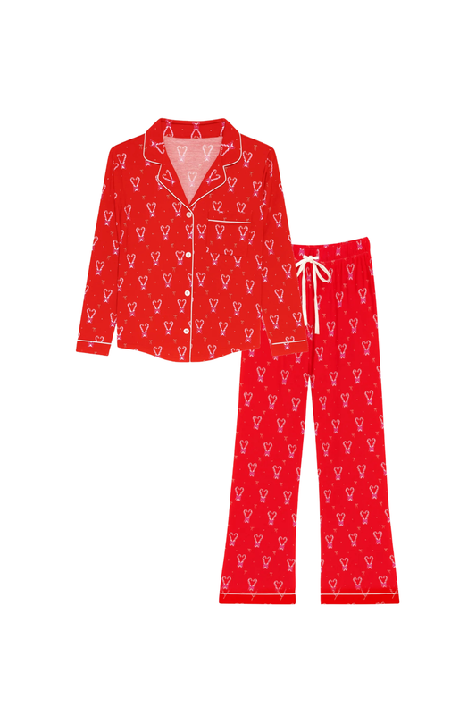 KATIE J NYC - JUNIOR MAIA PRINTED LOUNGE SET - CHRISTMAS PRINT